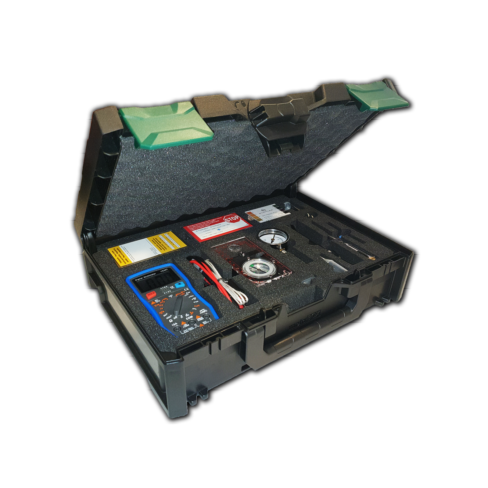 Solarcheck-Prüfbox mit digitalem Multimeter