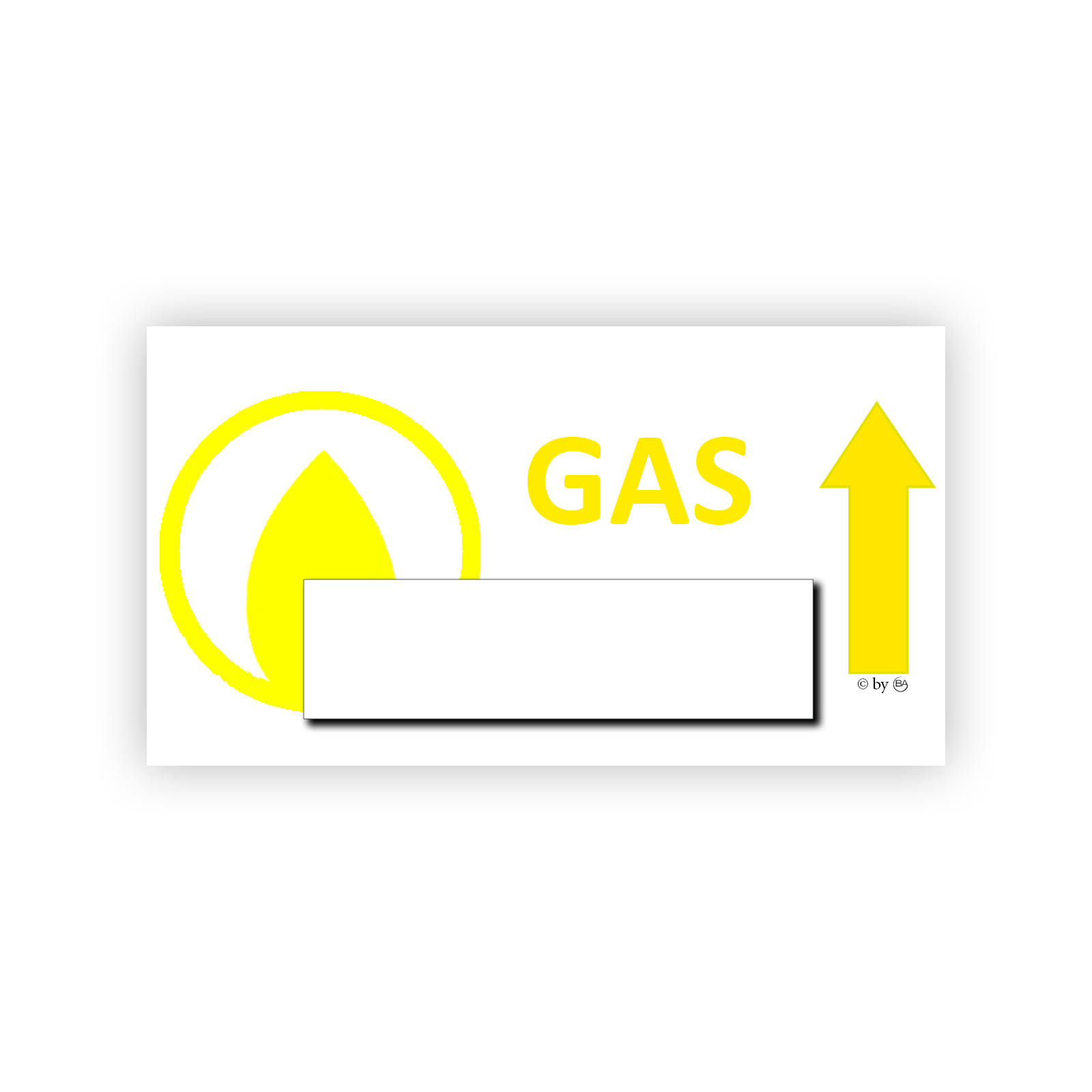 Hinweisplaketten Gas 