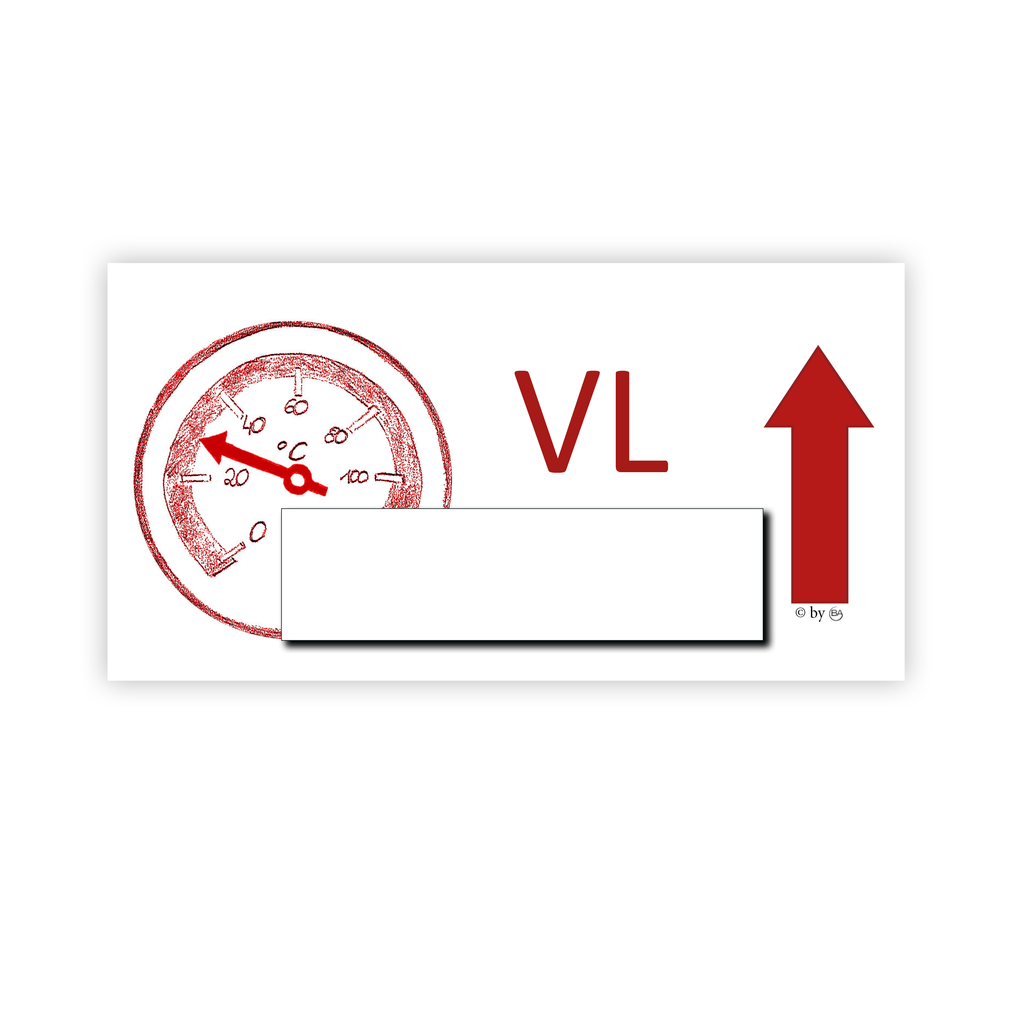 Hinweisplaketten Vorlauf (VL)
