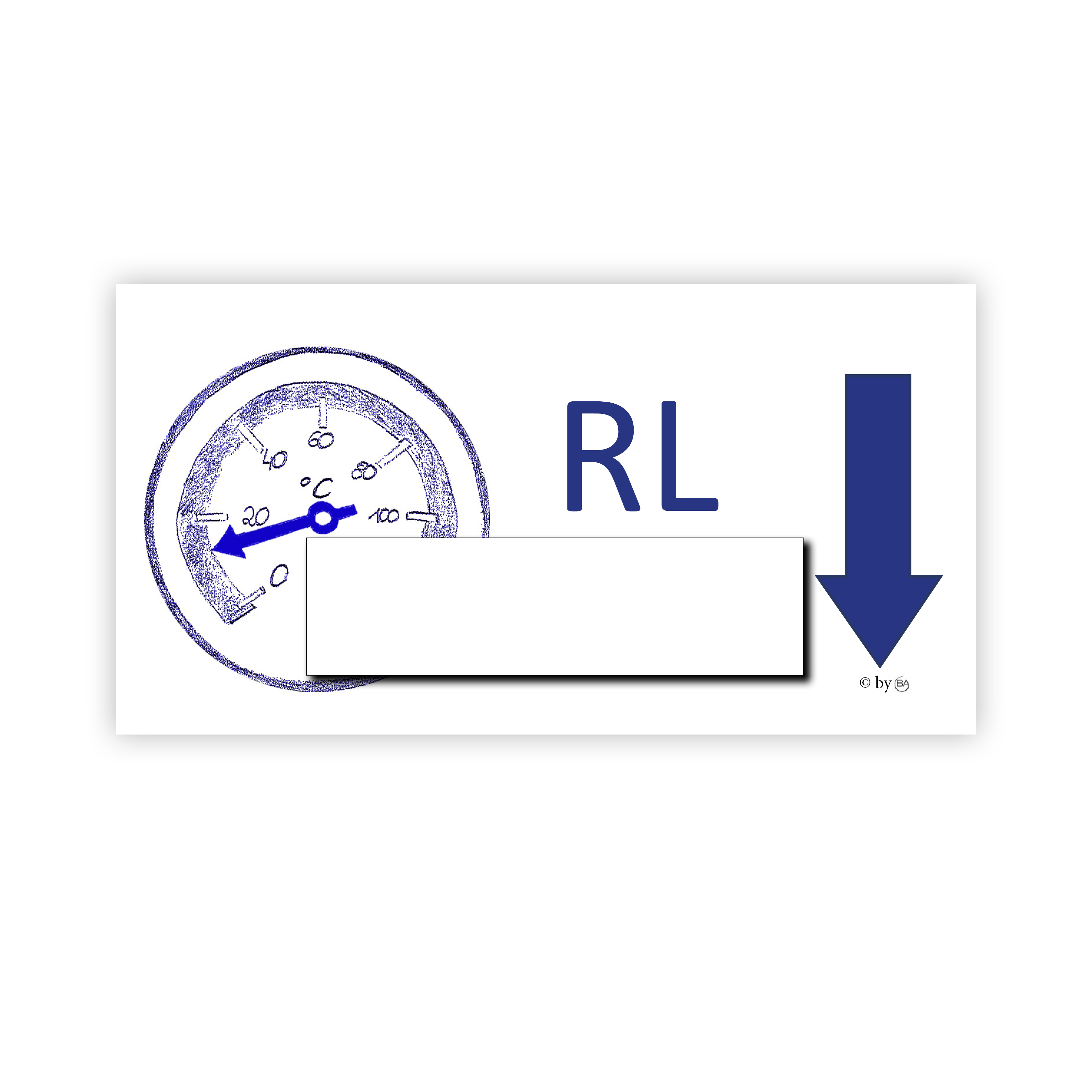 Hinweisplaketten Rücklauf (RL)